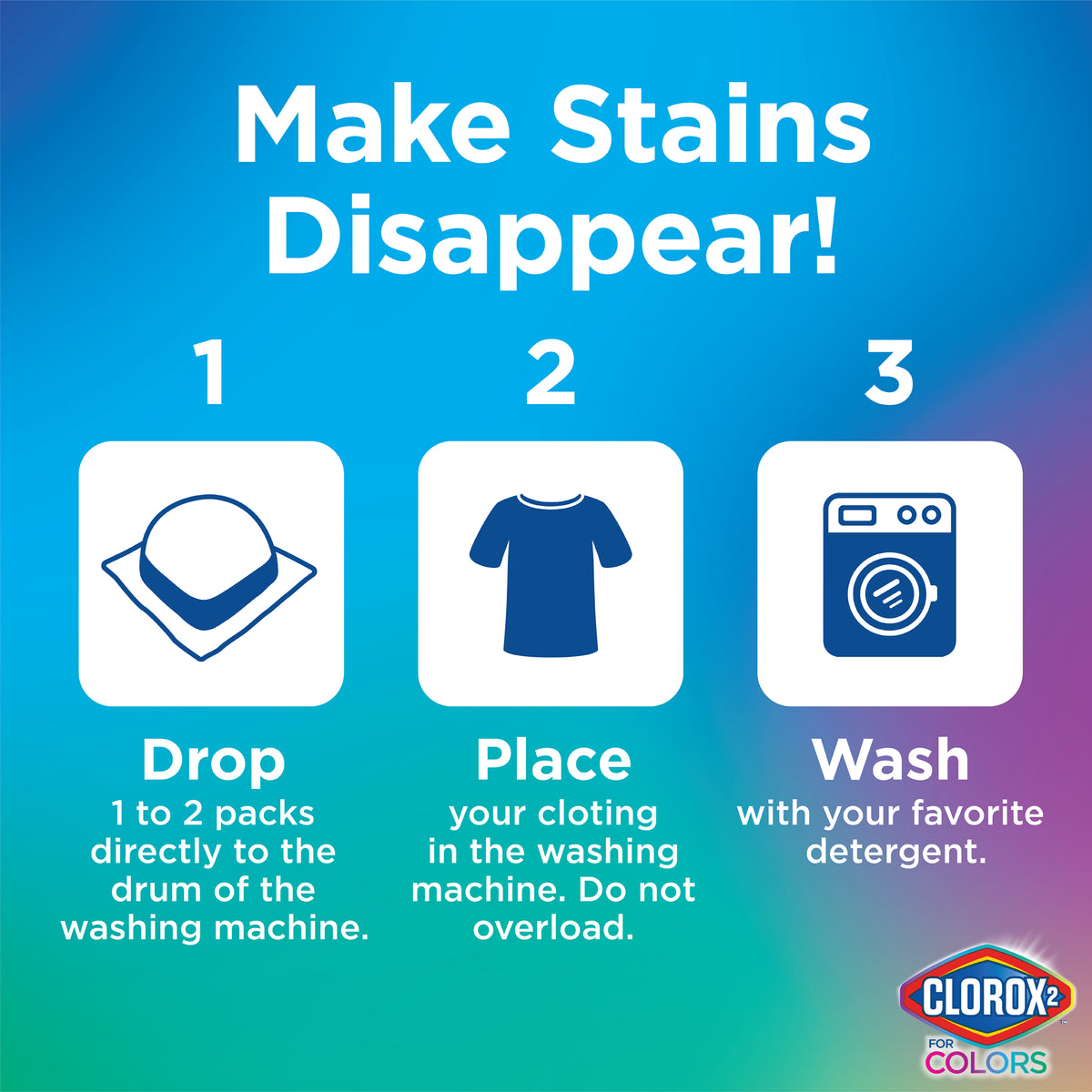 Clorox 2™ Laundry Color-Safe Bleach Stain Remover Packs product image 3